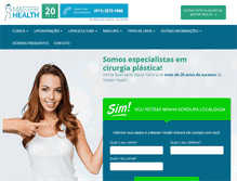 Tablet Screenshot of lipoaspiracao.masterhealth.com.br